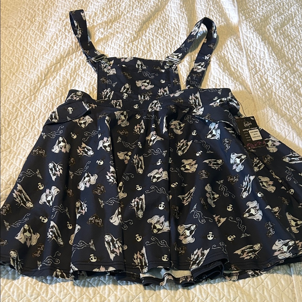 Unique Vintage Corpse Bride Over All Dress NWT